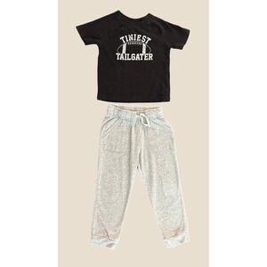 Okie Dokie Toddler Boys 2T Tiniest Tailgater Football Shirt and Joggers Set 1348